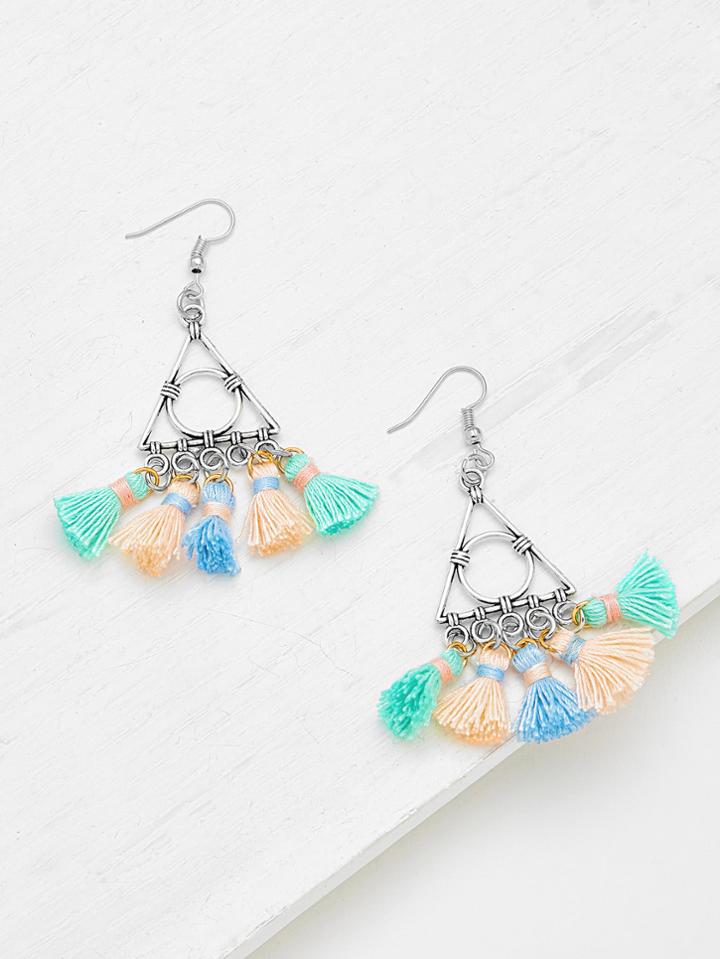 Shein Glamorous Multi Tassel Statement Earrings