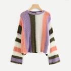 Shein Color Block Loose Knit Sweater