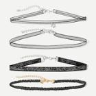 Shein Mesh Detail Choker Set 4pcs