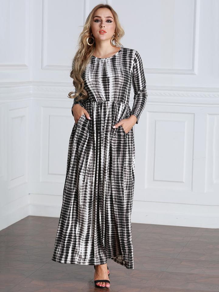 Shein Random Elastic Waist Maxi Dress