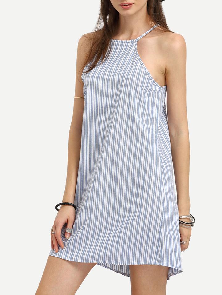 Shein Striped Double Racer Cami Dress