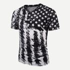 Shein Men Graffiti And Star Print Tee