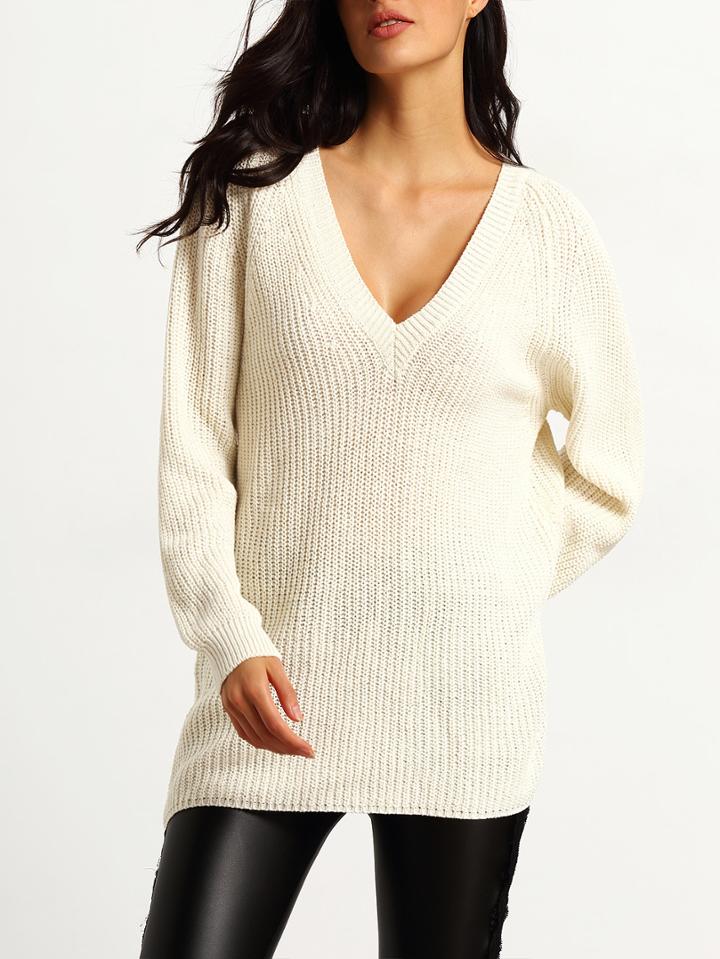 Shein V Neck Loose Sweater