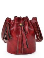 Shein Fringe Eyelet Bag With Drawstring