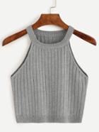 Shein Grey Knitted Tank Top