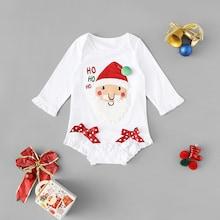 Shein Toddler Girls Frill Trim Santa Claus Jumpsuit