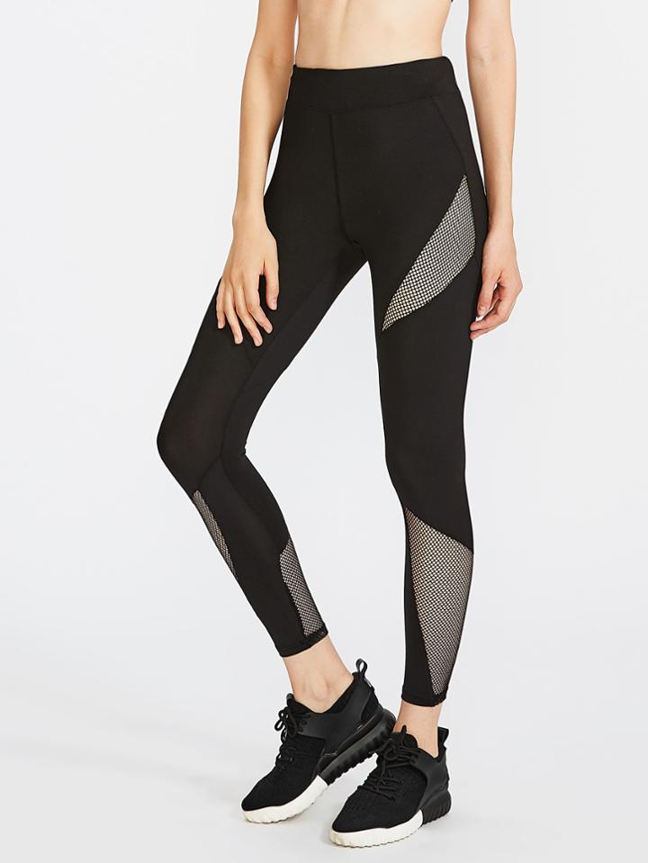 Shein Active Fishnet Insert Leggings