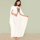 Shein Cloak Sleeve Fishtail Hem Maxi Dress