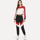 Shein Quarter Zip Top With Contrast Striped Pants