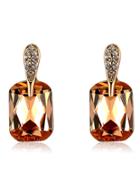 Shein Champagne Crystal Women Earrings Stud Earrings