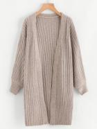 Shein Drop Shoulder Slub Sweater Coat
