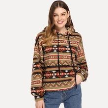Shein Tassel Detail Geo Sweatshirt