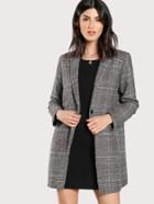 Shein Plaid Boxy Coat