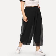 Shein Plus Sheer Mesh Panel Pants
