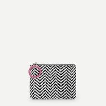Shein Chevron Pattern Ring Detail Purse