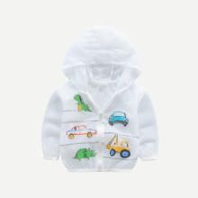 Shein Boys Cartoon Print Hooded Coat