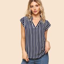 Shein V Neckline Striped Top