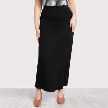 Shein Plus Solid Knit Column Skirt