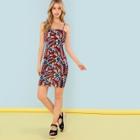 Shein Form Fitting Floral Cami Dress
