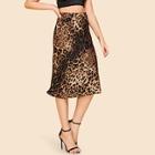 Shein Leopard Print Split Back Skirt
