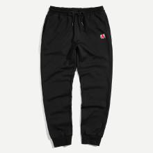 Shein Men Embroidered Letter Patched Sweatpants
