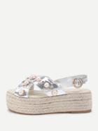 Shein Pearl Woven Midsole Sandals