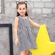 Shein Toddler Girls Keyhole Back Gingham Dress