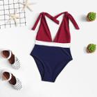 Shein Girls Colorblock Swimsuit