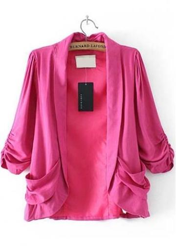 Rosewe New Arrival Turndown Collar Rose Suit For Lady
