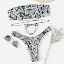 Shein Random Snakeskin Bikini Set