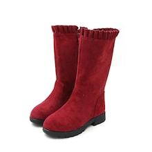 Shein Toddler Girls Frill Trim Side Zipper Boots