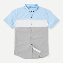 Shein Men Cut And Sew Panel Shirt