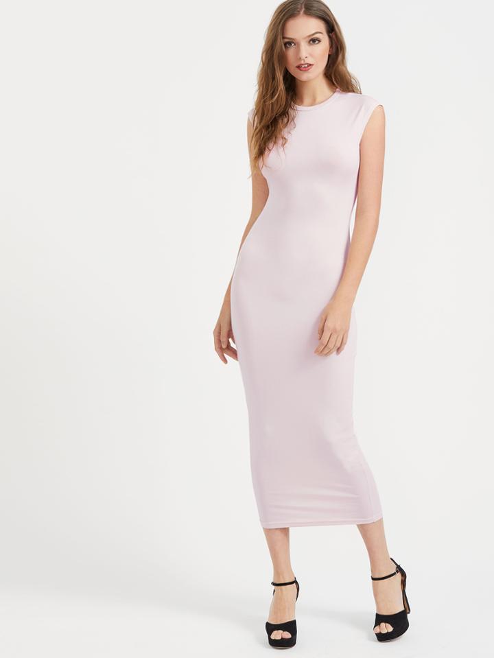 Shein Crew Neck Cap Sleeve Pencil Dress