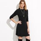 Shein Ribbed Knit Long Sleeve Dress