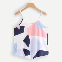 Shein Geo Print Wrap Cami Top