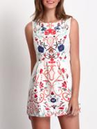 Shein Multicolor Sleeveless Floral A Line Dress