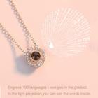 Shein Rhinestone Pendant Light Projection Chain Necklace