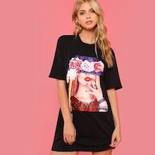Shein Patch & Studs Detail Dress