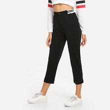 Shein Ribbed Knit Trim Pants