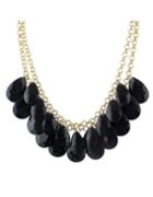 Shein Black Hanging Large Beads Bubble Bib Necklace