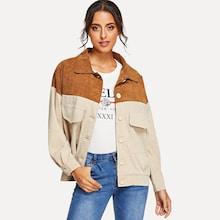 Shein Contrast Corduroy Jacket