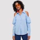 Shein Cold Shoulder Solid Shirt