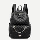 Shein Quilted Chain Decor Backpack