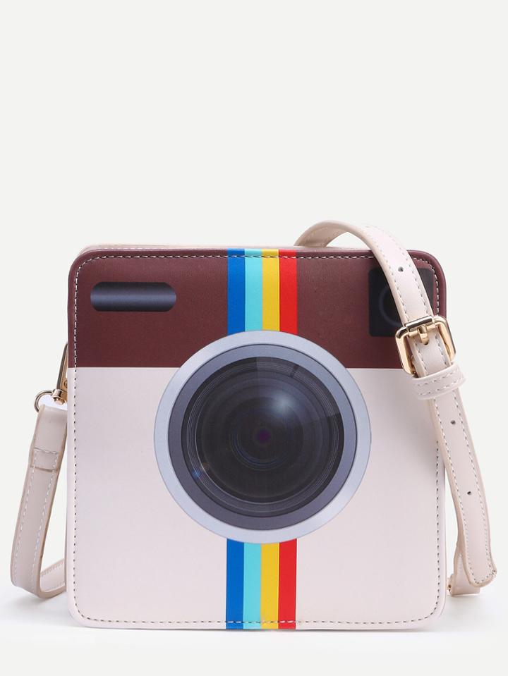Shein White Camera Shaped Crossbody Bag