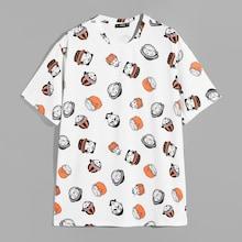 Shein Men Cartoon Print Tunic Tee