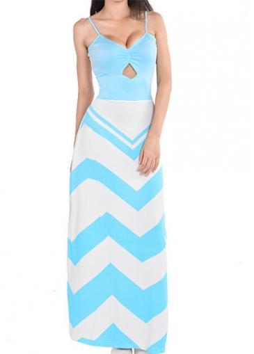 Rosewe Elegant Hollow Design Open Back Woman Maxi Dress