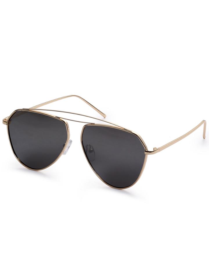 Shein Aviator Sunglasses With Double Brow Bar