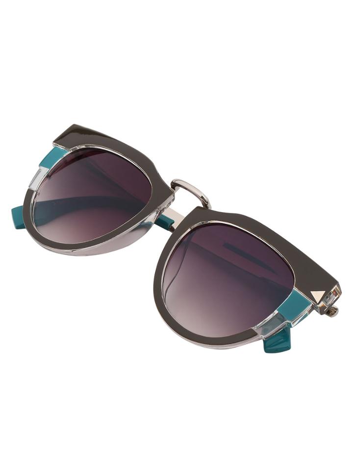 Shein Grey Mixed Frame Cat Eye Sunglasses