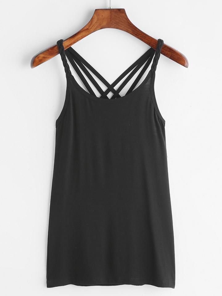 Shein Strappy Crossover Back Cami Top