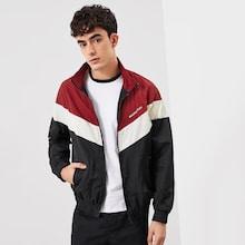 Shein Men Zip Up Color Block Windbreaker Jacket